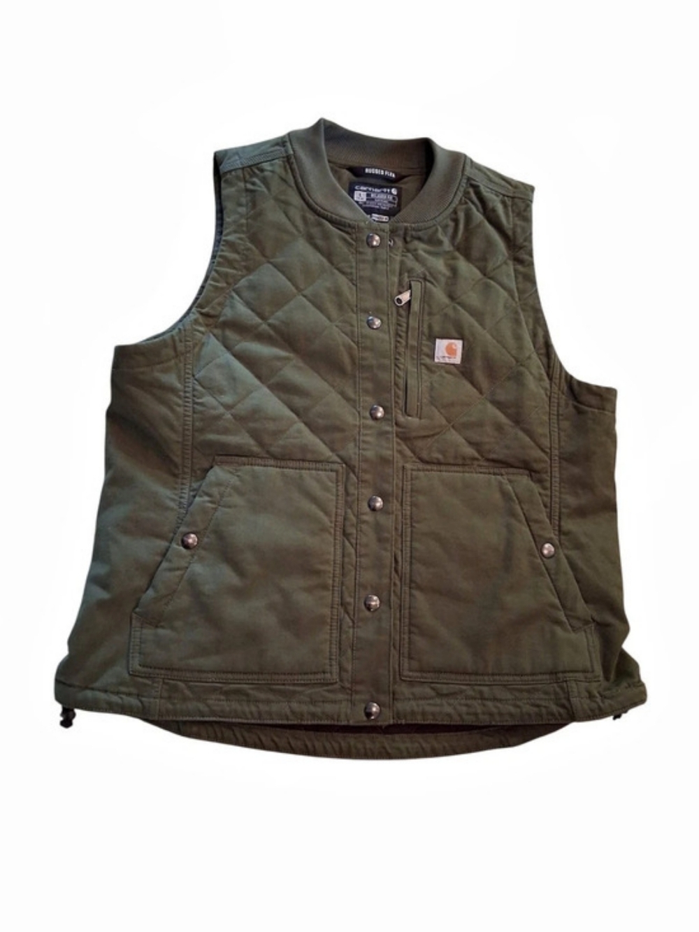 Carhartt Rugged Flex Quilted Vest Women's Olive Green Size Large